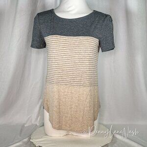 Maurices 24/7 Color Block Striped T-Shirt